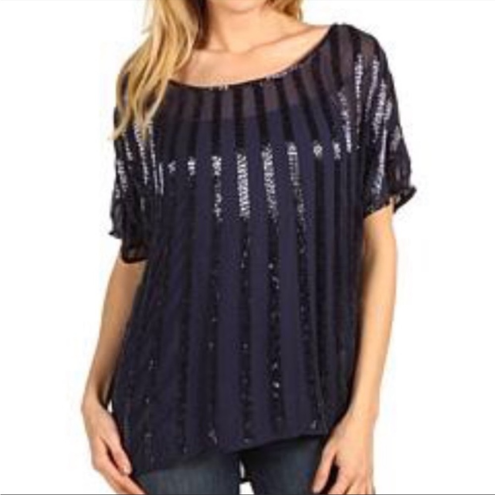Joie Beaded Silk Top